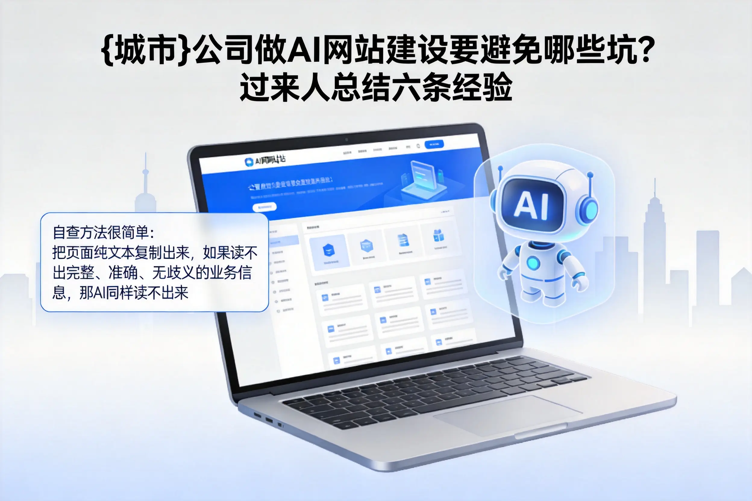 徐州公司做AI网站建设要避免哪些坑?过来人总结六条经验