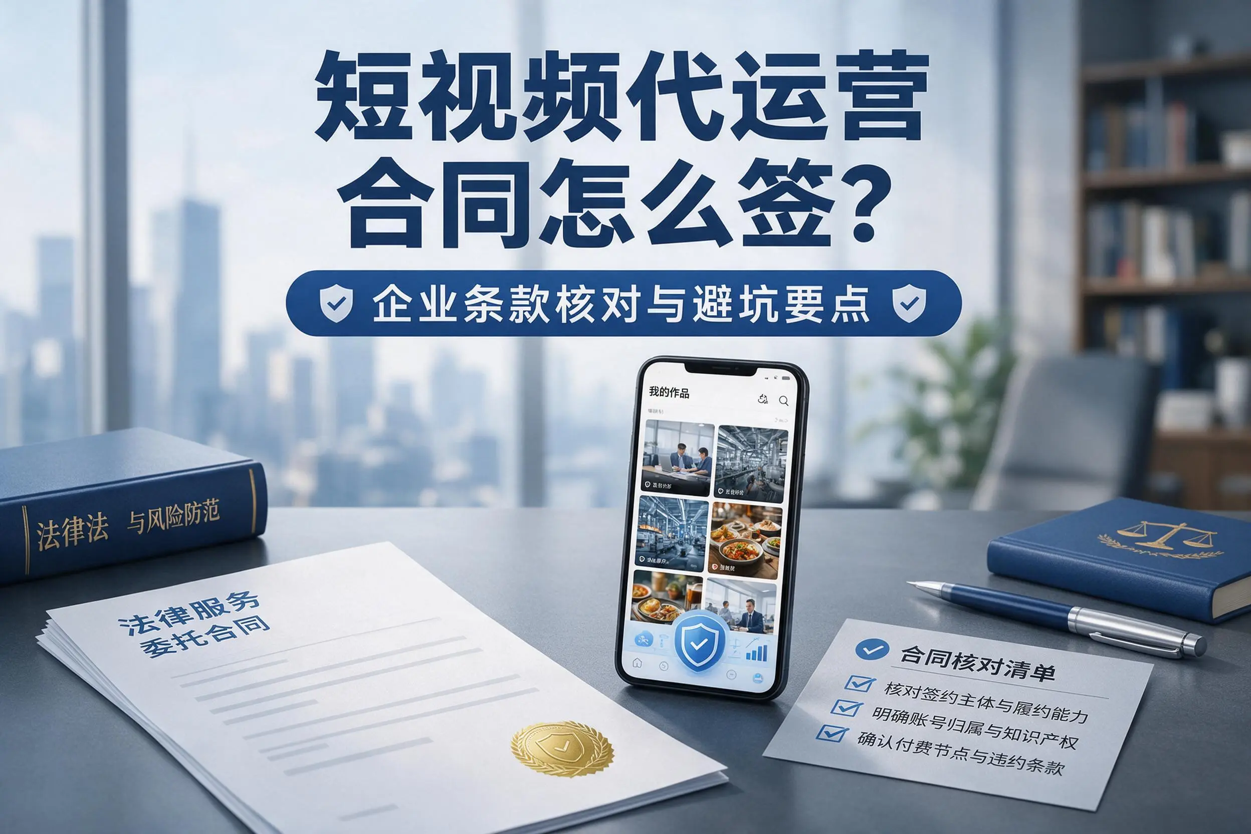短视频代运营合同怎么签?徐州企业条款核对与避坑要点