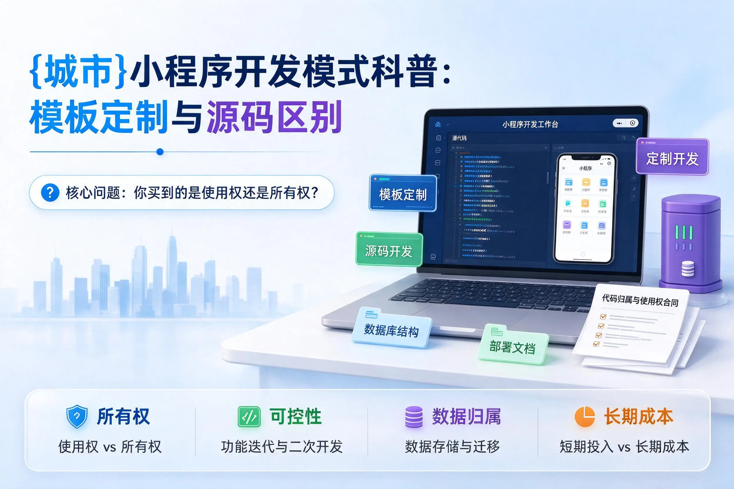 徐州小程序开发模式科普:模板定制与源码区别