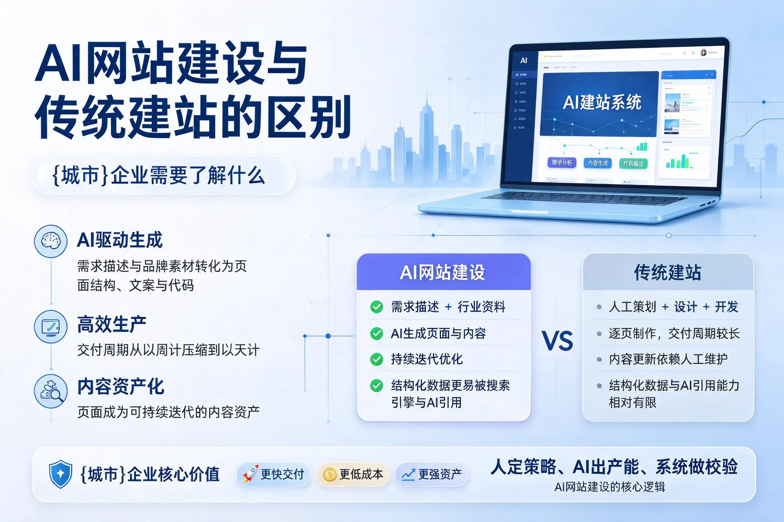 AI网站建设与传统建站的区别,徐州企业需要了解什么