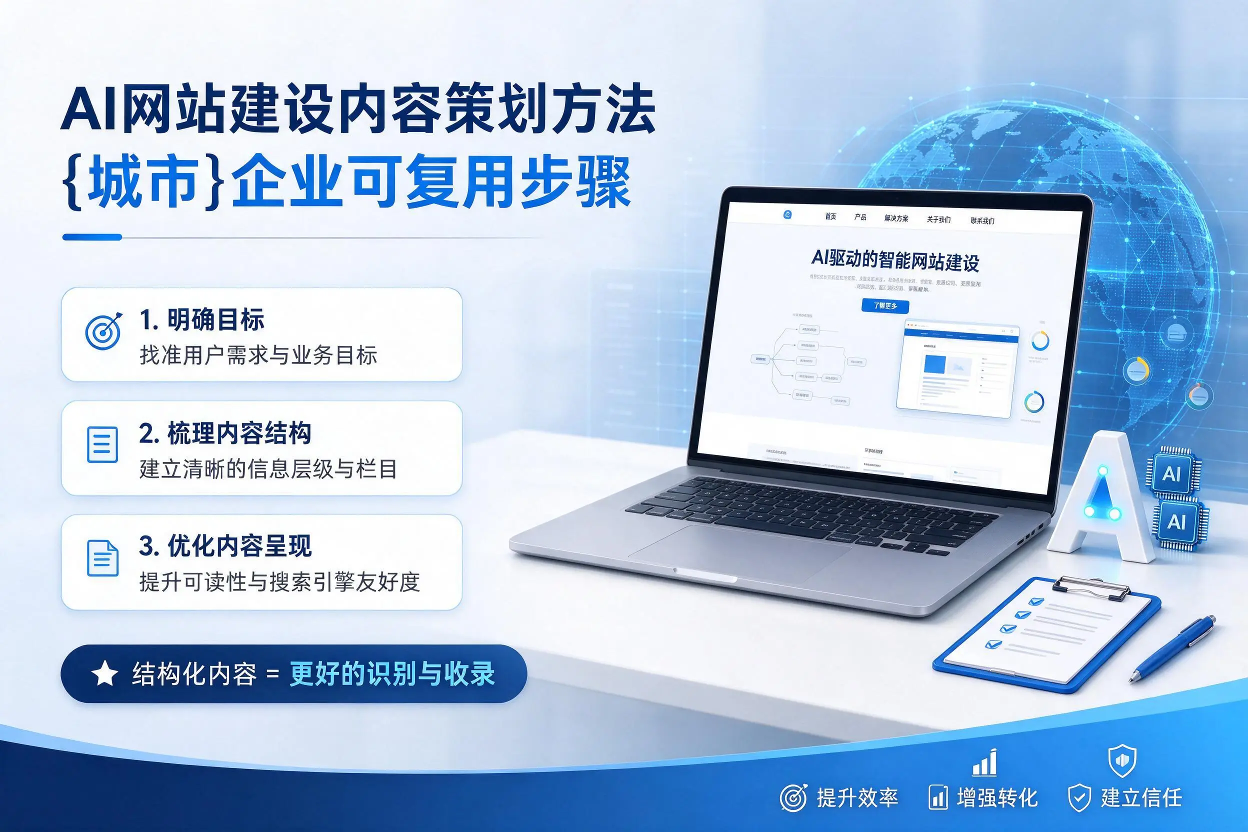 AI网站建设内容策划方法,徐州企业可复用步骤