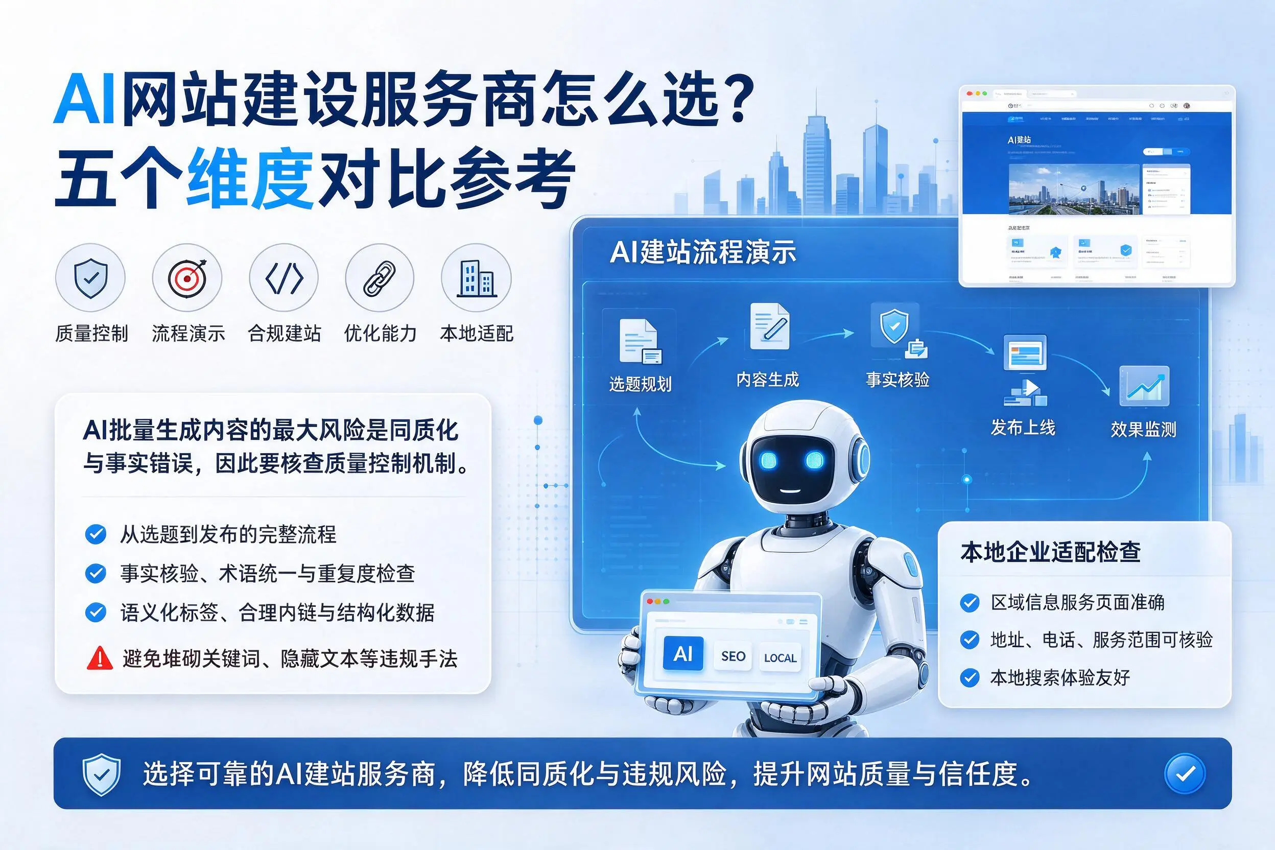 徐州AI网站建设服务商怎么选？五个维度对比参考