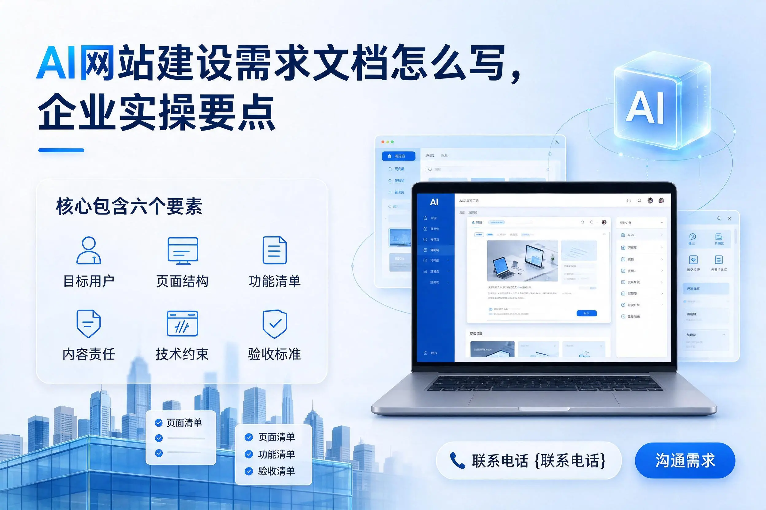AI网站建设需求文档怎么写,徐州企业实操要点